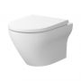 Miska WC z deską wolnoopadającą wisząca bez kołnierza biały mat S701608 Cersanit Larga zdj.1