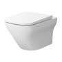 Miska WC z deską wolnoopadającą wisząca bez kołnierza biały mat S701609 Cersanit Larga zdj.2