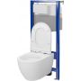 Zestaw WC stelaż z miską i deską ze spłukiwaniem wirowym S701799 Cersanit Zen zdj.3
