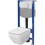 Zestaw WC stelaż z miską i deską S701810 Cersanit Crea zdj.1