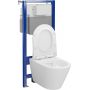 Zestaw WC stelaż + miska + deska spłukiwanie wirowe S701888 Cersanit City zdj.10