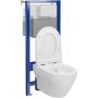 Zestaw WC stelaż + miska + deska spłukiwanie wirowe S701893 Cersanit Larga zdj.10
