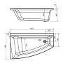 Wanna narożna 150x90 cm S301131 Cersanit Virgo zdj.2