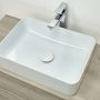 Umywalka 49.5x34.5 cm prostokątna nablatowa biała K114001BOX Cersanit Crea zdj.7