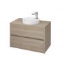 Umywalka 37.5x37.5 cm okrągła wpuszczana biała K114002 Cersanit Crea zdj.4