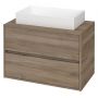 Umywalka 60x35 cm prostokątna nablatowa biała K671008ECO Cersanit Inverto zdj.4