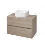 Umywalka 35x35 cm kwadratowa nablatowa biała K114007ECO Cersanit Crea zdj.3