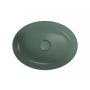 Umywalka 50.5x38.5 cm owalna nablatowa zielona K677054 Cersanit Larga zdj.2