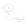 Umywalka 50.5x38.5 cm owalna nablatowa zielona K677054 Cersanit Larga zdj.3