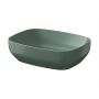 Umywalka 50x38.5 cm prostokątna nablatowa zielona K677065 Cersanit Larga zdj.1