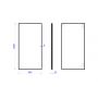 Lustro 50x100 cm prostokątne czarny 5905241013077 Dubiel Vitrum One zdj.2