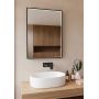 Lustro 60x80 cm prostokątne z oświetleniem czarny 5905241013244 Dubiel Vitrum Poe zdj.1