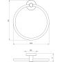Wieszak na ręcznik chrom ADJ0611 Deante Jaśmin zdj.2
