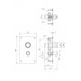 Bateria prysznicowa podtynkowa chrom BBH048P Deante Press zdj.2