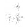 Bateria prysznicowa podtynkowa chrom BBH048P Deante Press zdj.2