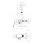 Bateria bidetowa podtynkowa chrom BQL034M Deante Blur zdj.2