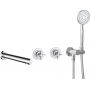 Bateria wannowo-prysznicowa podtynkowa chrom BQT018P Deante Temisto zdj.1