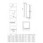 Kabina prysznicowa 90x90 cm kwadratowa chrom połysk/szkło przezroczyste KKN0U09U09 Deante Kerria Plus zdj.5