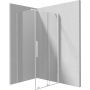 Kabina prysznicowa 120x80 cm prostokątna biały mat/szkło przezroczyste KPNAP12S08 Deante Prizma zdj.1