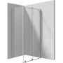 Kabina prysznicowa 140x70 cm prostokątna szczotkowany/szkło przezroczyste KPNFP14S07 Deante Prizma zdj.1