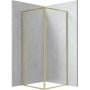 Kabina prysznicowa 90x90 cm kwadratowa złoty szczotkowany/szkło przezroczyste KQBR099P Deante Square zdj.1