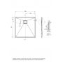 Brodzik kwadratowy 90x90 cm beżowy KQR541B Deante Correo zdj.2