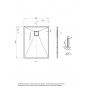 Brodzik prostokątny 100x80 cm beżowy KQR546B Deante Correo zdj.2