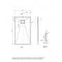 Brodzik prostokątny 120x70 cm beżowy KQR573B Deante Correo zdj.2