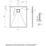 Brodzik prostokątny 100x80 cm czarny KQRN46B Deante Correo zdj.2