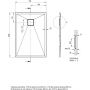 Brodzik prostokątny 100x70 cm czarny KQRN75B Deante Correo zdj.2