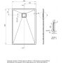 Brodzik prostokątny 120x80 cm szary KQRS44B Deante Correo zdj.2