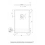 Brodzik prostokątny z maskownicą 120x80 cm biały KSKA00812B Deante Silia zdj.2