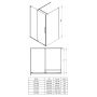 Ścianka prysznicowa walk-in 100 cm chrom połysk/szkło przezroczyste KTJ030P Deante Prizma zdj.3
