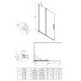 Ścianka prysznicowa walk-in 140 cm chrom połysk/szkło przezroczyste KTJ034R Deante Prizma zdj.5