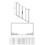 Ścianka prysznicowa walk-in 140 cm chrom połysk/szkło przezroczyste KTJ034R Deante Prizma zdj.2