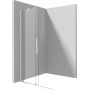 Ścianka prysznicowa walk-in 100 cm biały mat/szkło przezroczyste KTJA30R Deante Prizma zdj.4