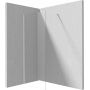 Ścianka prysznicowa walk-in 80 cm biały mat/szkło przezroczyste KTJA38P Deante Prizma zdj.1