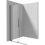Ścianka prysznicowa walk-in 80 cm grafitowy mat/szkło przezroczyste KTJD38R Deante Prizma zdj.6
