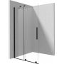 Ścianka prysznicowa walk-in 80 cm czarny mat/szkło przezroczyste KTJN38R Deante Prizma zdj.1