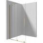 Ścianka prysznicowa walk-in 100 cm złoty szczotkowany/szkło przezroczyste KTJR30R Deante Prizma zdj.1