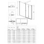 Drzwi prysznicowe 90 cm składane chrom połysk/szkło przezroczyste KTSX041P Deante Kerria Plus zdj.6