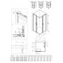 Kabina prysznicowa 90x90 cm kwadratowa grafitowy szczotkowany/szkło przezroczyste KYCD099P Deante Funkia Evo zdj.2