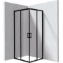 Kabina prysznicowa 90x80 cm prostokątna czarny mat/szkło przezroczyste KYCN089P Deante Funkia Evo zdj.1