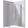 Kabina prysznicowa 90x90 cm półokrągła chrom połysk/szkło przezroczyste KYP0099P Deante Funkia Evo zdj.1