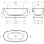 Wanna wolnostojąca 160x75 cm owalna biała KDU016W Deante Alpinia zdj.2