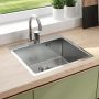 Zlewozmywak stalowy 55x50.5 cm stal ZPO010B Deante Olfato zdj.12