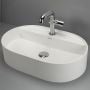 Umywalka 55x35 cm owalna nablatowa biała CQSAU6B Deante Silia zdj.5