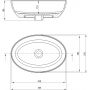 Umywalka 45.5x31 cm owalna nablatowa biała CGA6U4S Deante Alpinia zdj.2