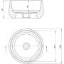 Umywalka 35.3x35.3 cm okrągła nablatowa biała CGN6U33 Deante Arnika zdj.2