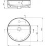 Umywalka 42x42 cm okrągła nablatowa biała CGR6U4B Deante Round zdj.2